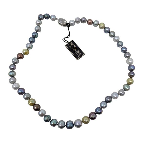Honora Collection Multicolor Cultured Pearl Necklace Clasp NWT Gift Boxed 18" - Picture 5 of 5